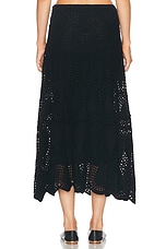 Gabriela Hearst Cleo Skirt in Black, view 4, click to view large image.