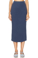 Gabriela Hearst Matre Skirt in Denim, view 1, click to view large image.