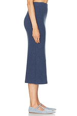 Gabriela Hearst Matre Skirt in Denim, view 3, click to view large image.