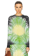 Gabriela Hearst Miller Top in Fluorescent Green Multi, view 1, click to view large image.