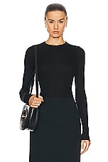 Gabriela Hearst Browning Knit Top in Black, view 1, click to view large image.