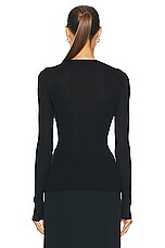 Gabriela Hearst Browning Knit Top in Black, view 3, click to view large image.