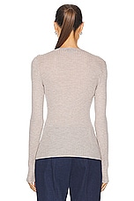 Gabriela Hearst Browning Knit Top in Oatmeal, view 3, click to view large image.