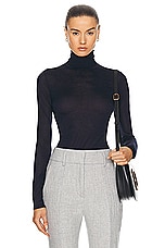 Gabriela Hearst Costa Turtleneck in Dark Navy, view 1, click to view large image.