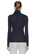 Gabriela Hearst Costa Turtleneck in Dark Navy, view 3, click to view large image.