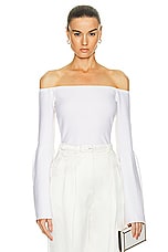 Gabriela Hearst Ximena Top in Ivory, view 1, click to view large image.