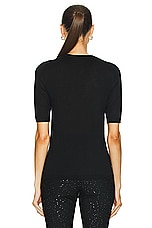 Gabriela Hearst Brunner Basic Tee in Black, view 3, click to view large image.