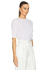Gabriela Hearst Brunner Basic Tee in Ivory, view 2, click to view large image.