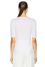 Gabriela Hearst Brunner Basic Tee in Ivory, view 3, click to view large image.