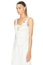 Gabriela Hearst Avalon Top in Ivory, view 3, click to view large image.