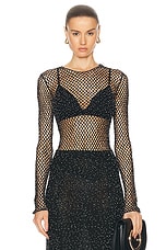 Gabriela Hearst Yahav Top in Black & White Bead, view 1, click to view large image.