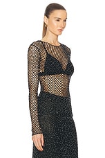 Gabriela Hearst Yahav Top in Black & White Bead, view 2, click to view large image.