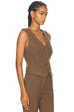 Gabriela Hearst Coleridge Vest in Chocolate Multi, view 2, click to view large image.