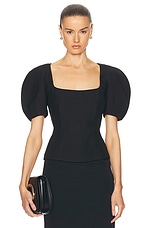 Gabriela Hearst Amer Top in Black, view 1, click to view large image.
