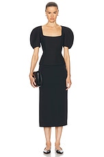 Gabriela Hearst Amer Top in Black, view 4, click to view large image.