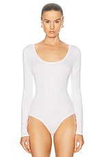 Gabriela Hearst Emily Bodysuit in Ivory, view 2, click to view large image.