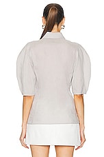 Gabriela Hearst Sansi Top in Limestone, view 3, click to view large image.