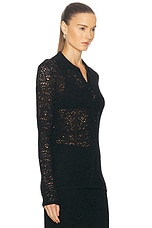 Gabriela Hearst Gascoine Shirt in Black, view 2, click to view large image.