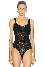 Gabriela Hearst Desnos Bodysuit in Black, view 2, click to view large image.