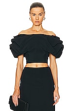 Gabriela Hearst Erwan Top in Black, view 1, click to view large image.