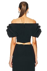 Gabriela Hearst Erwan Top in Black, view 3, click to view large image.