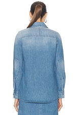 Gabriela Hearst John Austin Shirt in Light Blue Denim, view 3, click to view large image.