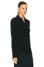 Gabriela Hearst Deidre Top in Black, view 2, click to view large image.