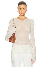 Gabriela Hearst Ramsay Top in Ivory, view 1, click to view large image.