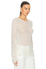 Gabriela Hearst Ramsay Top in Ivory, view 2, click to view large image.
