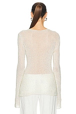 Gabriela Hearst Ramsay Top in Ivory, view 3, click to view large image.