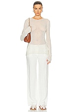 Gabriela Hearst Ramsay Top in Ivory, view 4, click to view large image.