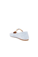 Gabriela Hearst Lola Ballerina Flat in Stone Blue, view 3, click to view large image.