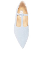 Gabriela Hearst Lola Ballerina Flat in Stone Blue, view 4, click to view large image.
