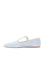 Gabriela Hearst Lola Ballerina Flat in Stone Blue, view 5, click to view large image.