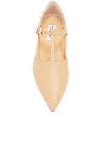 Gabriela Hearst Lola Ballerina Flat in Dark Camel, view 4, click to view large image.