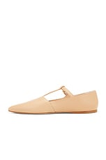 Gabriela Hearst Lola Ballerina Flat in Dark Camel, view 5, click to view large image.