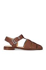 Gabriela Hearst Lynn Sandal in Cognac, view 1, click to view large image.