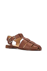 Gabriela Hearst Lynn Sandal in Cognac, view 2, click to view large image.