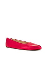 Gabriela Hearst Andre Ballerina Flat in Metallic Red, view 2, click to view large image.