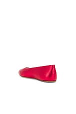 Gabriela Hearst Andre Ballerina Flat in Metallic Red, view 3, click to view large image.