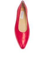 Gabriela Hearst Andre Ballerina Flat in Metallic Red, view 4, click to view large image.