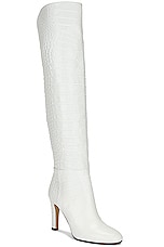 Gabriela Hearst Linda Over The Knee Boot in White, view 2, click to view large image.