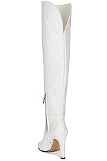 Gabriela Hearst Linda Over The Knee Boot in White, view 3, click to view large image.