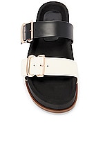 Gabriela Hearst Wren Sandal in Black & Ivory, view 4, click to view large image.