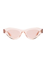 Cult Gaia X Thierry Lasry Jaya Sunglasses in Translucent Pink, view 1, click to view large image.