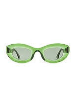 Cult Gaia X Thierry Lasry Jazz Sunglasses in Translucent Green, view 1, click to view large image.