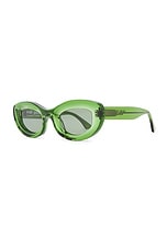 Cult Gaia X Thierry Lasry Jazz Sunglasses in Translucent Green, view 2, click to view large image.