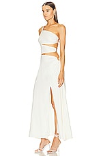 Cult Gaia Terese Gown in Off White, view 3, click to view large image.