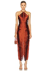 Cult Gaia Renata Gown in Bronze, view 1, click to view large image.