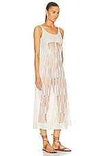 Cult Gaia Vickie Crochet Coverup Dress in Off White, view 2, click to view large image.